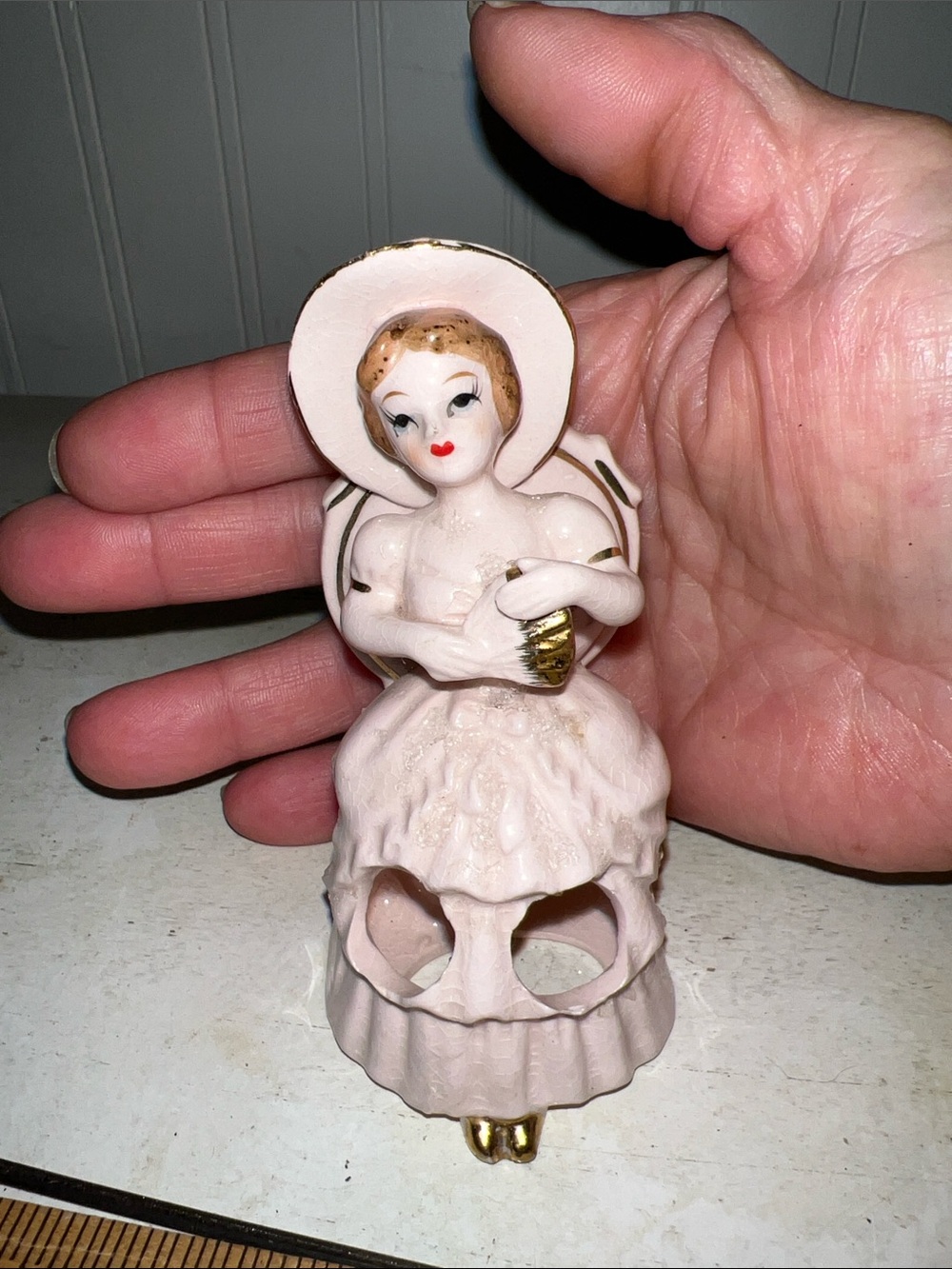 Vintage lipstick holder girl